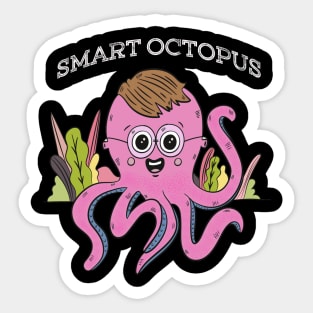 Smart Octopus Animals Sticker